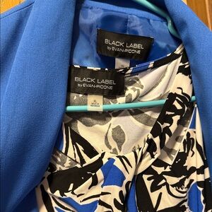 Black Label Blue and Black Floral Blouse